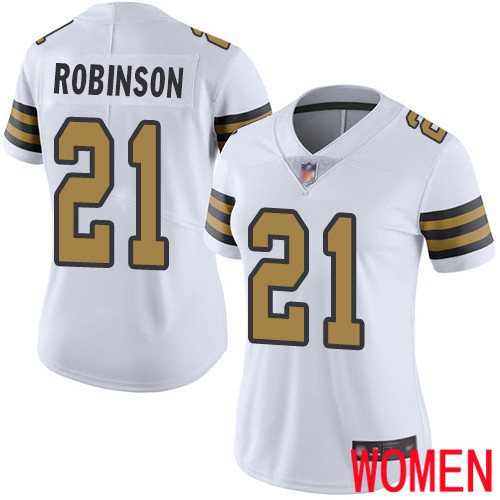 New Orleans Saints Limited White Women Patrick Robinson Jersey NFL Football #21 Rush Vapor Untouchable Jersey->women nfl jersey->Women Jersey